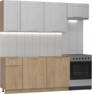 Кухня Грейд Кальяри ДСП / МДФ 2,2м дуб кремона торро/оксид белый/дуб кремона торро
