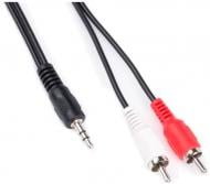 Кабель мультимедійний Vinga mini-jack 3,5 мм – 2xRCA 5 м чорний (3.5STM2RCAM01-5.0)