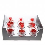 Растение Эхеверия 08х10 Miranda крашеная красная в стеклянном кашпо с декором Растение Эхеверия 08х10 Miranda крашеная красная в стеклянном кашпо с декором