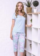 Пижама женская Roksana Mint flover 843/60609 р. 4XL голубой