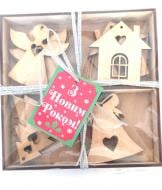 Набор фигурок из фанеры Новогодний 1 16 шт. Аплі Краплі