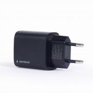 Зарядное устройство Gembird TA-UQC3-03, 1 USB-A + 1 Type-C (PD 18 Вт + QC3.0 18 Вт)