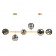 Светильник подвесной Светкомплект Grenade LL 150 6x40 Вт E27 черный/дымчатый Светильник подвесной Светкомплект Grenade LL 150 6x40 Вт E27 черный/дымчатый