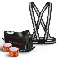 Набор велосипедиста Armorstandart ASB-1102 сумка+ремень+браслеты 3в1 Black-red (ARM61301)