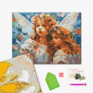 Алмазная мозаика Ангелы в цветочных венках 30х40 см Brushme