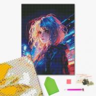 Алмазная мозаика Киберпанк 30х40 см Brushme