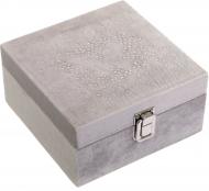 Сундучок Бабочка серый 16x16x8 см