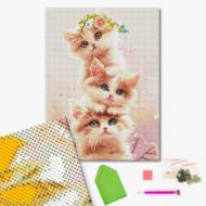 Алмазна мозаїка Три кошенятка 30х40 см Brushme