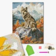 Алмазная мозаика Горный волк 30х40 см Brushme