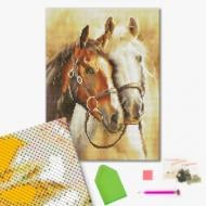 Алмазная мозаика Благородные кони 30х40 см Brushme Алмазная мозаика Благородные кони 30х40 см Brushme