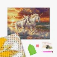 Алмазная мозаика Единороги на побережье 30х40 см Brushme