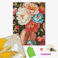 Алмазная мозаика Загадка пионов 30х40 см Brushme