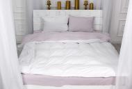 Комплект постельного белья Велюр Winter Delicate 28-0055 Dracaena 220х240 см пудровый/белый MirSon