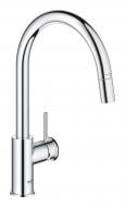 Смеситель для кухни Grohe BauClassic, длина излива — 215 мм, поворотный, 1 рычаг, хром 30573000