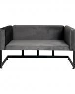 Диван прямой TWINSANN Preston черный / серый 1400x450x760 мм