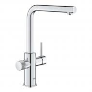 Смеситель для кухни Grohe Blue Pure Minta, длина излива — 223 мм, поворотный/вытяжной, 1+1 фильтр, хром 30601000