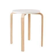 Табурет деревянный Scandi белый / бук