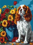 Картина по номерам Спаниель и цветы ©art_selena_ua Ideyka