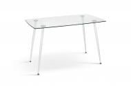 Стіл обідній Мікс Меблі Грейс 1200(1200)x700x750мм прозорий/білий Стіл обідній Мікс Меблі Грейс 1200(1200)x700x750мм прозорий/білий