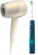 Набір Philips фен BHD829/00 + зубна щітка HX3689/42