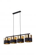 Подвес TK Lighting Hilton 4x60 Вт E27 черный/золото