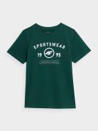 Футболка 4F TSHIRT M1012 4FJSS23TTSHM1012-40S р.128 зеленый