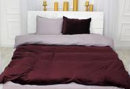 Комплект постельного белья Велюр Winter Delicate 28-0064 Fairy lily 143х210 см бордовый/пудровый MirSon