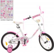 Велосипед детский PROF1 16" Ballerina белый с розовым Y1685-1 