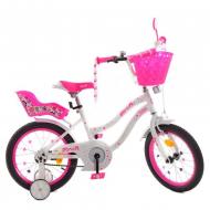Велосипед детский PROF1 18" Star белый с розовым Y1894 