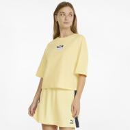 Футболка Puma Brand Love Oversized Tee 53435041 р.XS желтый