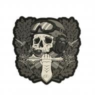 Шеврон-патч Brand Element ПВХ "Призрачный танкист серый"