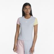 Футболка Puma Classics Block Fitted Tee 53460621 р.S голубой с розовым Футболка Puma Classics Block Fitted Tee 53460621 р.S голубой с розовым