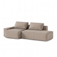 Диван угловой SOFALINO Benito левый Veloro Arden 4 бежевый 2730x1100x640 мм
