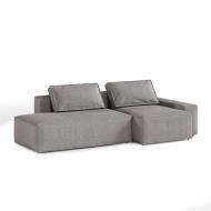 Диван угловой SOFALINO Benito правый Veloro Arden 10 серый 2730x1100x640 мм