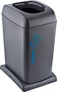 Ведро для мусора TURAN PLASTIK с подставкой Recycling 273х373х530 мм 40 л антрацит TRN-197