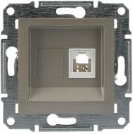Розетка телефонная Schneider Electric Asfora 4 pin IP20 бронзовый EPH4100169