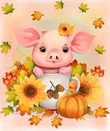 Набор со стразами на подрамнике GoToArt Сюрприз. Поросенок 23x30 см 177316