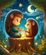 Набор со стразами на подрамнике GoToArt Ёжики и светлячки 23x30 см 177335