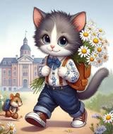 Набор со стразами на подрамнике GoToArt В школу 23x30 см 177336