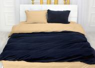 Комплект постельного белья Велюр Winter Delicate 28-0074 Glicine 220х240 см синий/кремовый MirSon