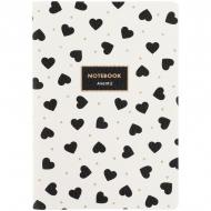 Книга для нотаток Axent A5 60 арк. клітинка Black&White