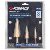 Набор сверл по металлу Forsage Ступенчатых(4-12,4-20,4-32 мм), в блистере 3 шт. F-44730B