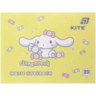 Зошит для нот А5 20 арк. Cinnamoroll KITE