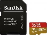 Карта пам'яті SanDisk miсroSDHC 32 ГБ UHS-I Class 3 (U3) Extreme + SD Adapter (SDSQXAF-032G-GN6MA)