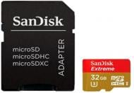 Карта памяти SanDisk miсroSDHC 32 ГБ UHS-I Class 3 (U3) Extreme Action + SD Adapter (SDSQXAF-032G-GN6AA)