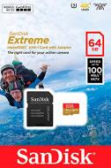 Карта памяти SanDisk microSDXC 64 ГБ UHS-I Class 3 (U3) Extreme Action + SD Adapter (SDSQXAF-064G-GN6AA)