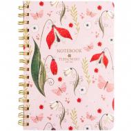 Блокнот на спирали Axent А5 80 арк. клетка TR Secret Garden 1 8473-1-A-TR