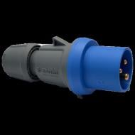 Штекер із заземленням Bals Elektrotechnik 16A 3P 230V 6H IQ QC-ST IP54 сірий із синім 211