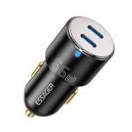 Автомобильное зарядное устройство Essager Dual Car Charger 66W Black (ECC2C-FF01)