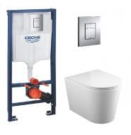 Комплект Grohe інсталяція Rapid SL 38772001 з панеллю змиву + унітаз підвісний Koller Pool Grace Tornado 3.0 1808570198